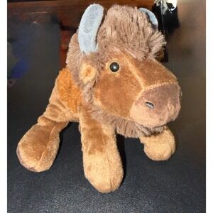 The Petting Zoo Bison Kids 8" Brown NEW Recycled Plush Buffalo 420131